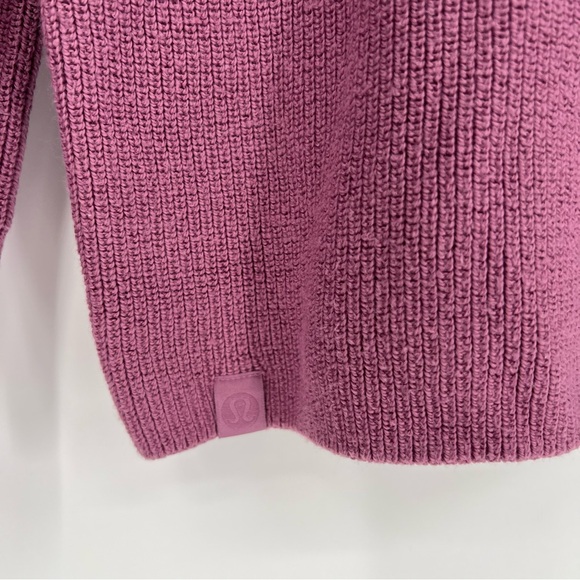 New Lululemon Merino Wool Blend Crewneck Ribbed Sweater Sz 4 Velvet Dust Purple - Picture 8 of 11